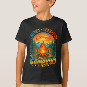 Feuer Freunde Spaß Camping Crew Sommerlager Lagerf T-Shirt