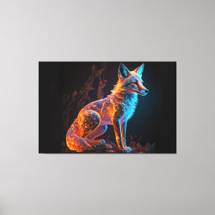 Feuer Frost Fuchs Leinwanddruck