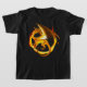 Feuer Gold Flamme Dragon Magische Fantasie T-Shirt (Laydown)