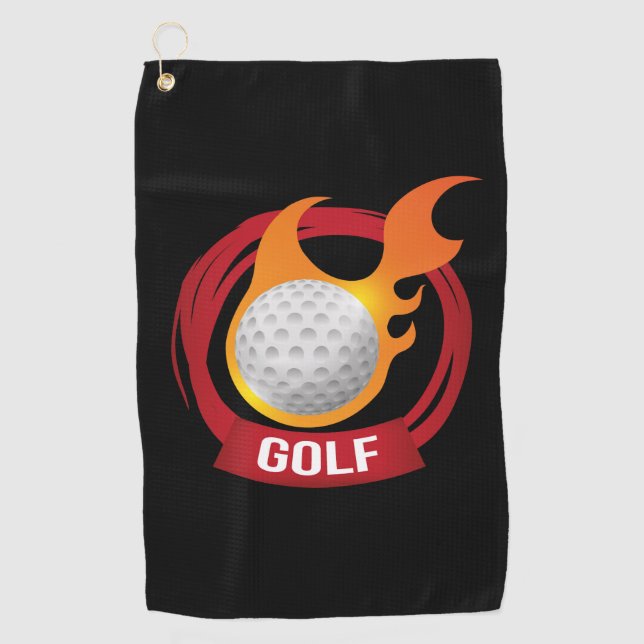 Feuer Golfhandtuch (Vorderseite)