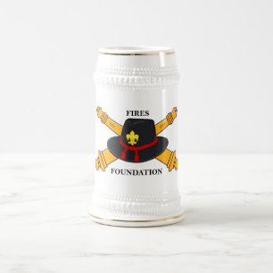 Feuer-Grundlagen-Logo Stein Bierglas