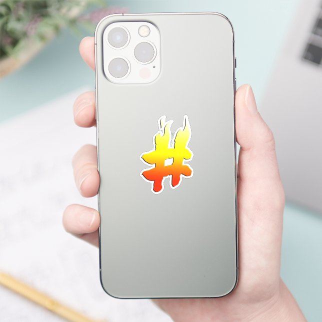 Feuer Hashtag Symbol Aufkleber (Telefon)