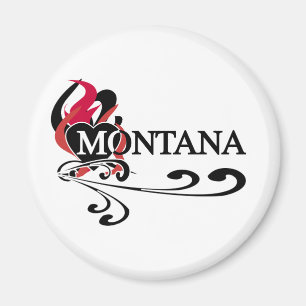 Feuer-Herz Montana Magnet