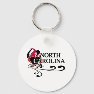 Feuer-Herz-North Carolina Schlüsselanhänger
