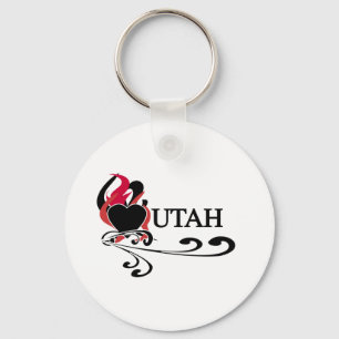 Feuer-Herz Utah Schlüsselanhänger