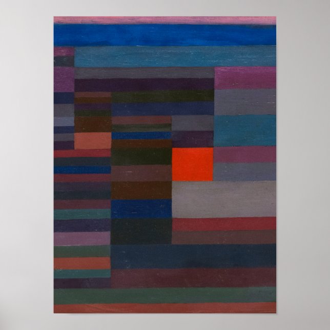 Feuer im Abend von Paul Klee Poster (Vorne)