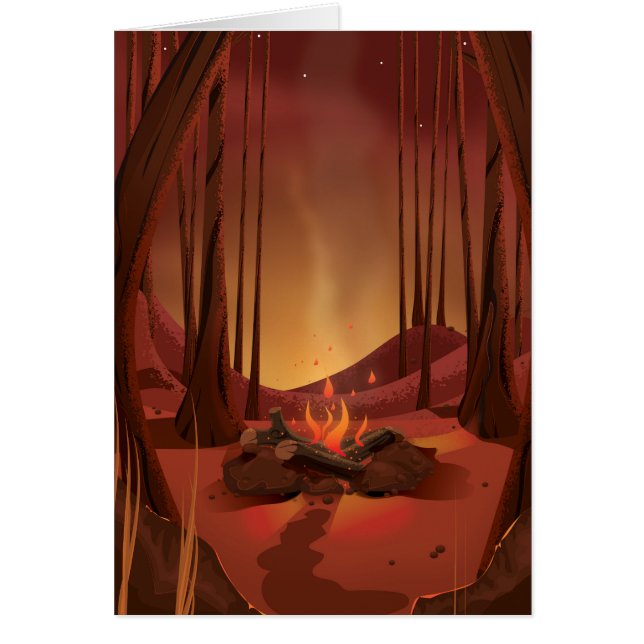 Feuer im Wald. (Vorne)