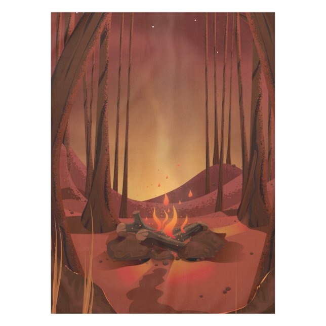 Feuer im Wald. Tischdecke (Vorderseite)