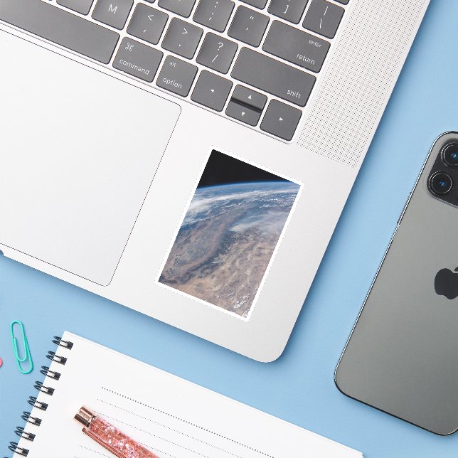 Feuer im Yosemite National Park & Stanislaus Fores Aufkleber (Laptop mit iPhone)