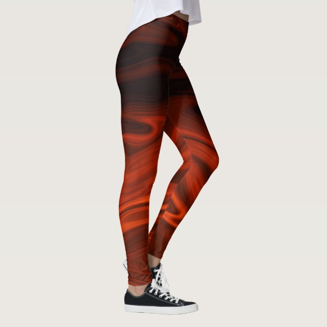 Feuer in flüssiger Form von Shirley Taylor Leggings (Rechts)