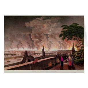 Feuer in Moskau, im September 1812. vorbei