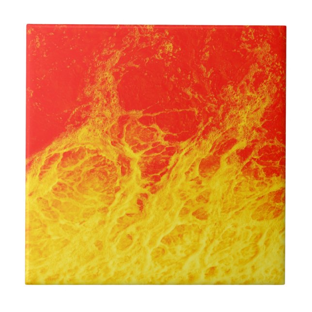 Feuer in Rot und Gelb Fliese (Vorderseite)