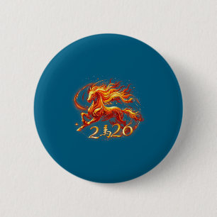 Feuer Jahr des Pferdes 2026 Chinesisches Neujahr F Button