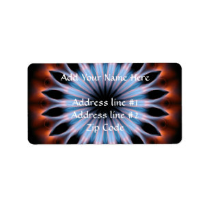 Feuer Kaleidoskop Adressaufkleber