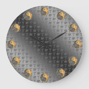 Feuer Kaninchen Große Wanduhr