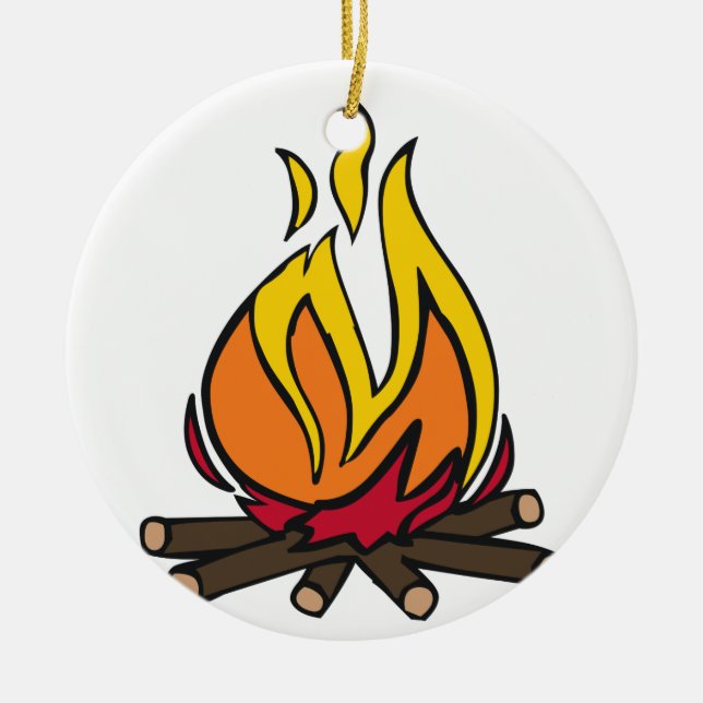 Feuer Keramik Ornament (Vorne)
