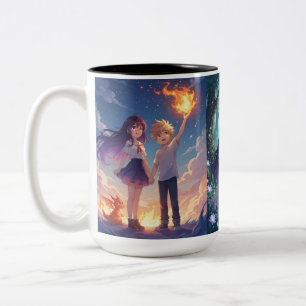 Feuer-Legende Kinderbecher – für Jungen und Mädche Zweifarbige Tasse