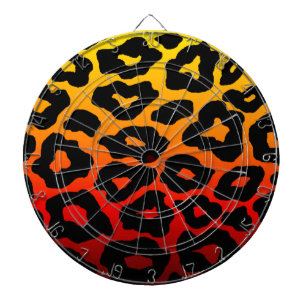 Feuer Leoparden Druck Dartscheibe