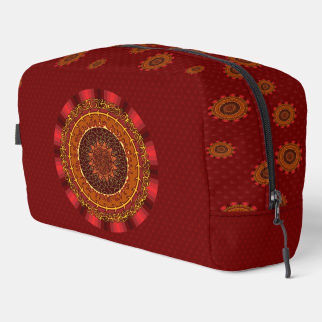 Feuer-Mandala-Dopp-Kit Waschbeutel (Rechte Ecke)