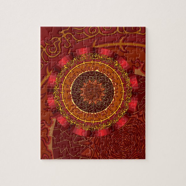 Feuer Mandala Puzzle (Vertikal)