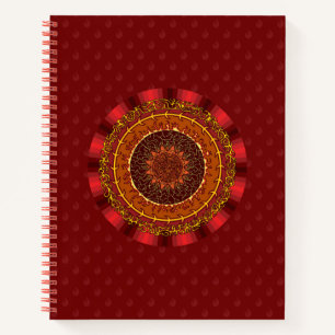 Feuer Mandala Spiral Notebook Notizbuch