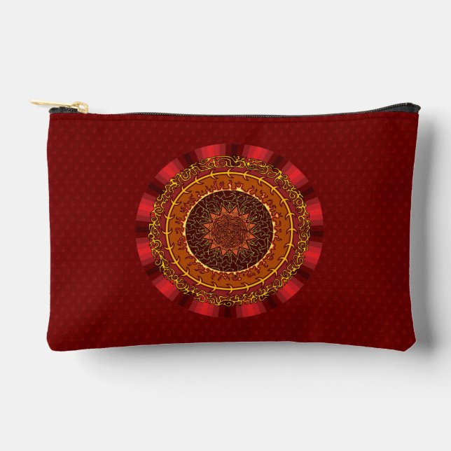 Feuer Mandala Zubehörtasche (Vorderseite)