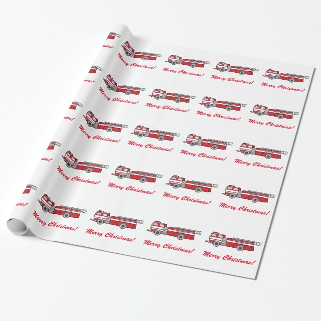 Feuer-Motor-frohe Weihnachten Geschenkpapier (Ungerollt)