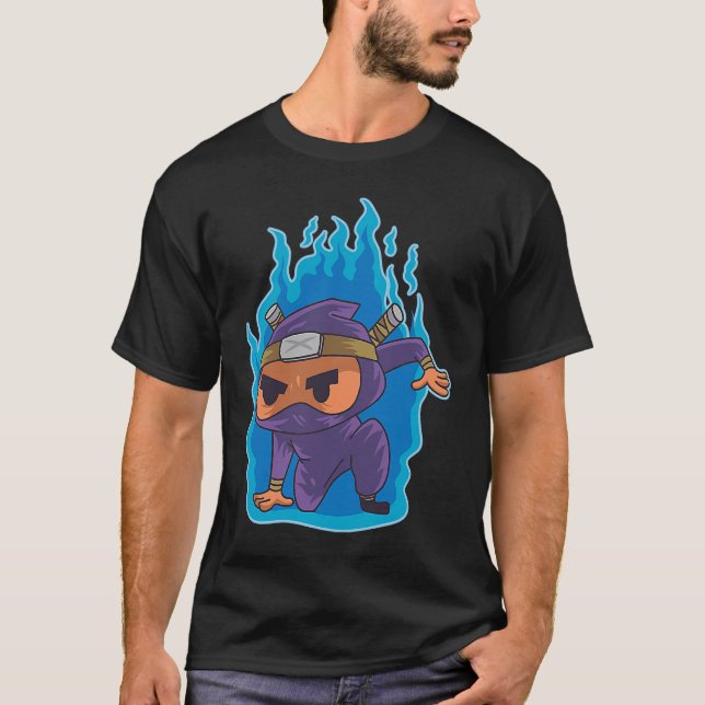 Feuer Ninja Verstohlene Ninja Spy Geschenk T-Shirt (Vorderseite)