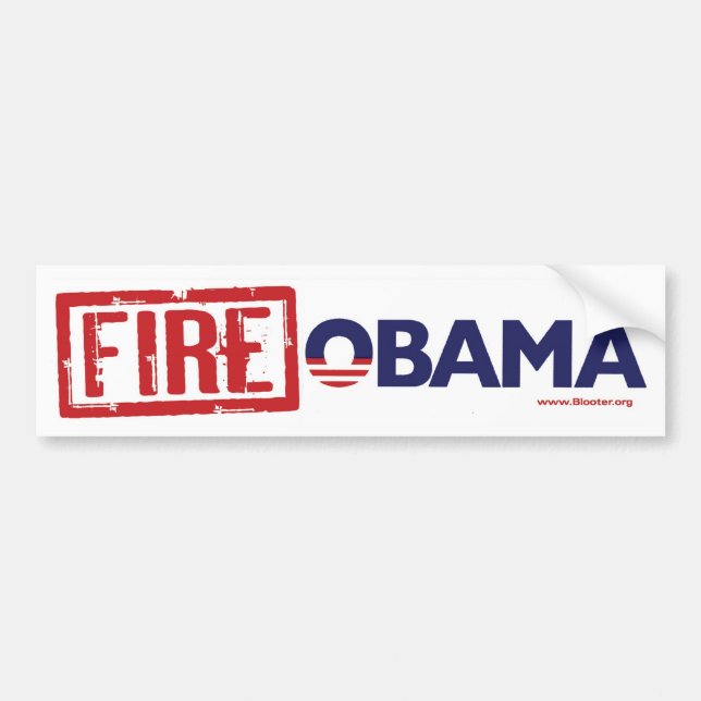 Feuer Obama Autoaufkleber (Vorne)