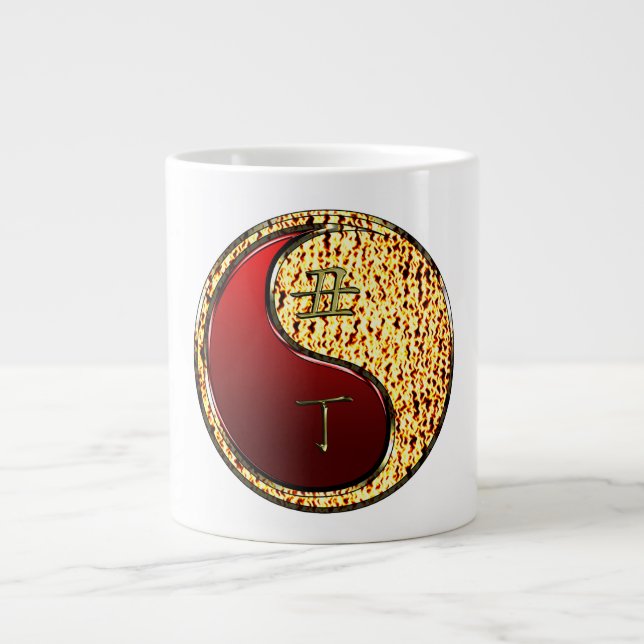 Feuer Ochse Jumbo-Tasse (Vorderseite)
