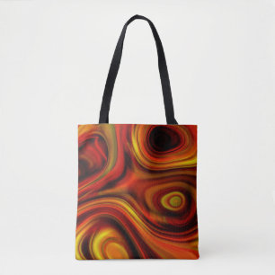 Feuer oranges und gelbes Muster Tasche