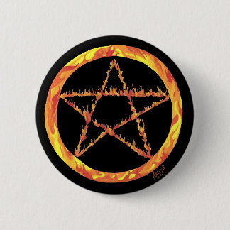 Feuer-Pentagramm Button