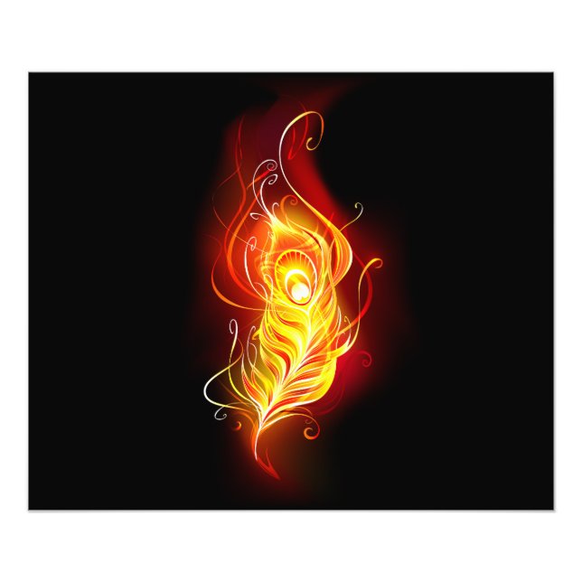 Feuer-Pfauenfeder Fotodruck (Vorne)