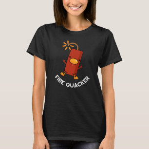 Feuer Quacker Funny Fireworks Puff Dark BG T-Shirt