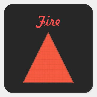Feuer Quadratischer Aufkleber