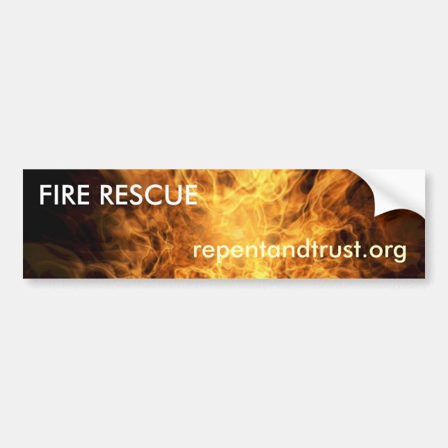 Feuer-Rettung - Evangelistic Autoaufkleber (Vorne)