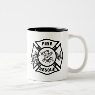 Feuer-Rettungs-Feuerwehrmänner Zweifarbige Tasse