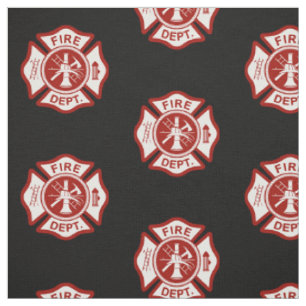 Feuer-Rettungs-Malteserkreuz-Symbol-Schwarzes Stoff