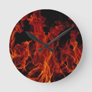 Feuer Runde Wanduhr