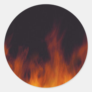 FEUER RUNDER AUFKLEBER