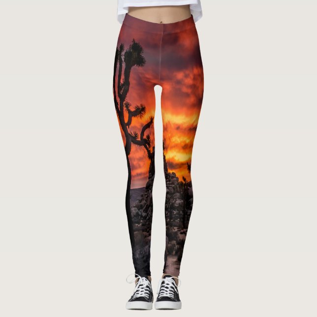 Feuer — Sonnenuntergang Leggings (Vorderseite)