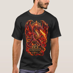 Feuer speiender Drachen-T-Shirt – Epische mythisch T-Shirt