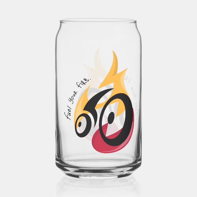 Feuer tanken. Radmotivation Dosenglas (Vorderseite)