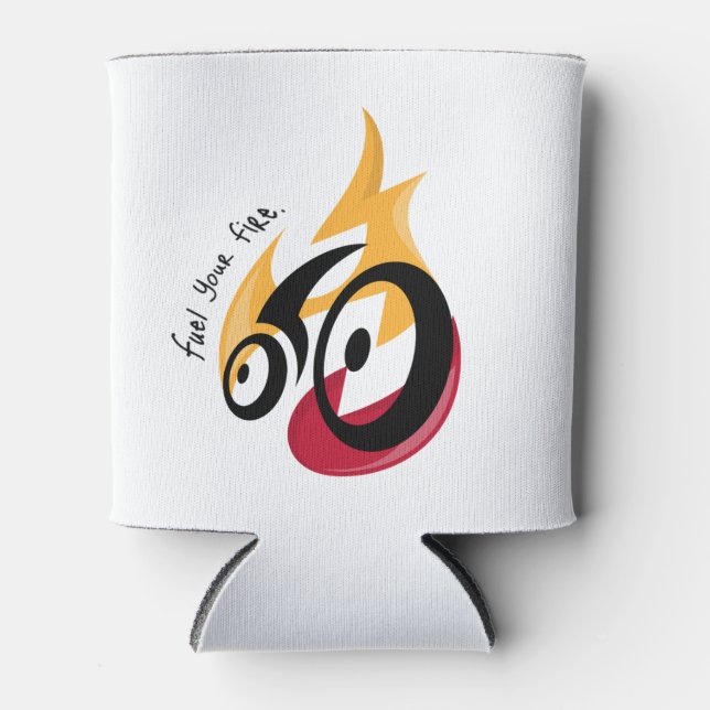 Feuer tanken. Radmotivation Dosenkühler (Vorderseite)