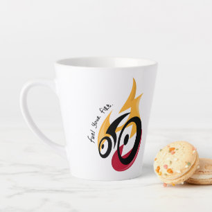 Feuer tanken. Radmotivation Milchtasse