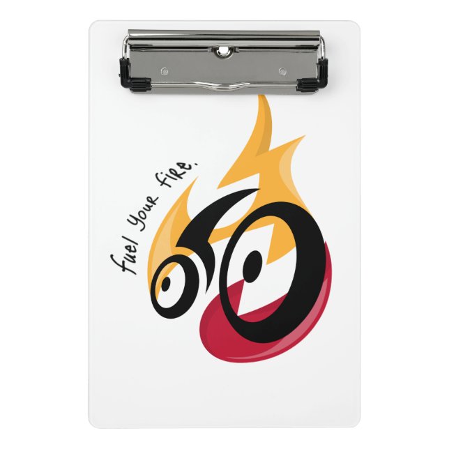 Feuer tanken. Radmotivation Mini Klemmbrett (Vorderseite)