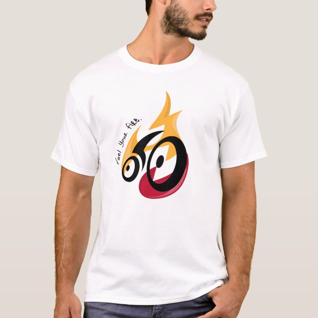 Feuer tanken. Radmotivation T-Shirt (Vorderseite)
