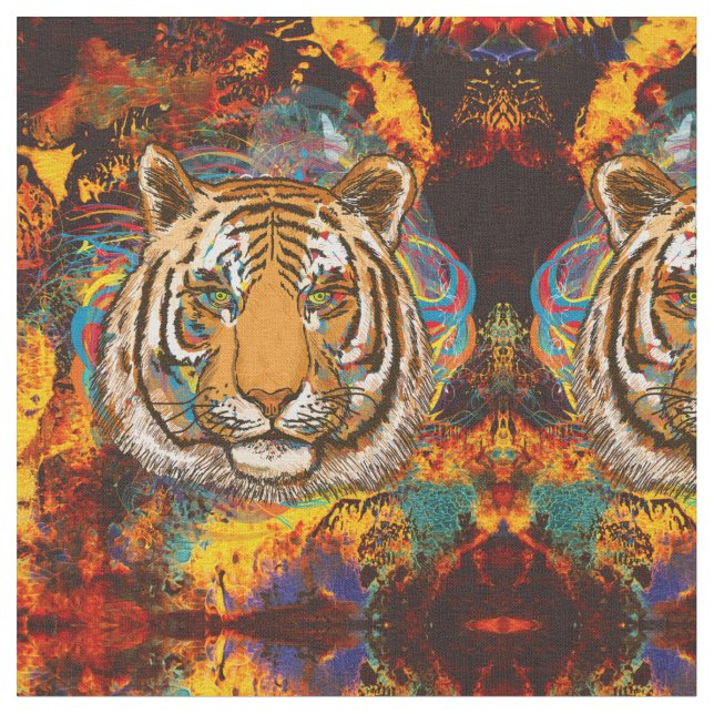 FEUER-TIGER! STOFF (Nahaufnahme)