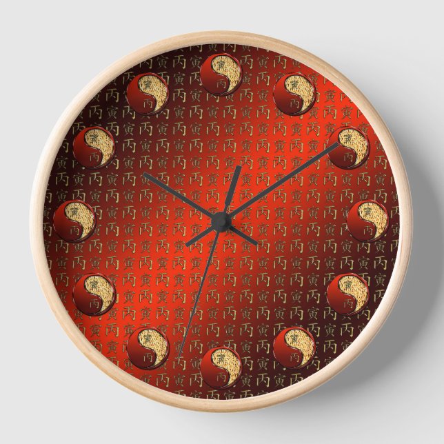 Feuer Tiger Uhr (Vorderseite)
