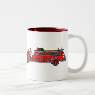 Feuer Truck_01 u. 02 Zweifarbige Tasse